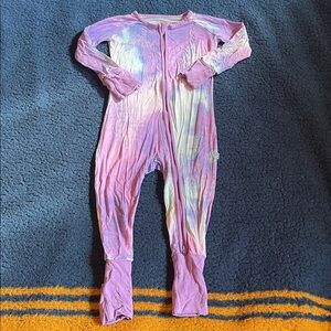 Little Sleepies Pastel Tie-Dye Kids Footie